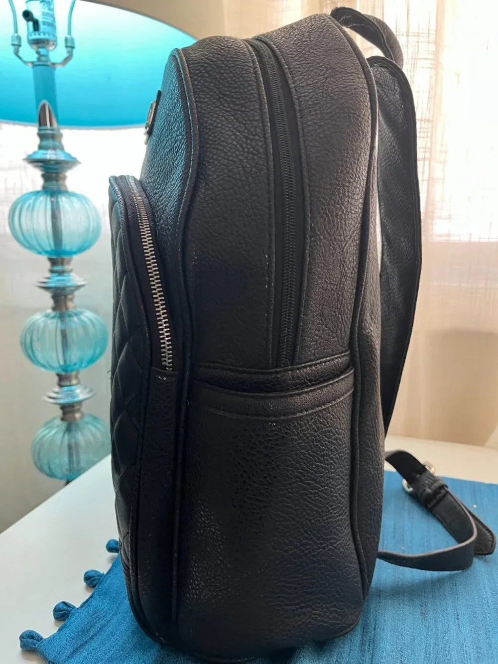 Black Leather Jones New York Backpack